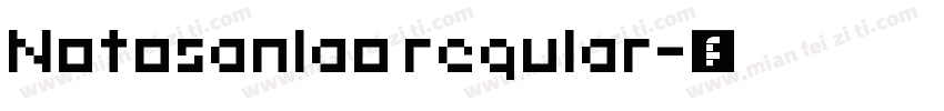 Notosanlao regular字体转换